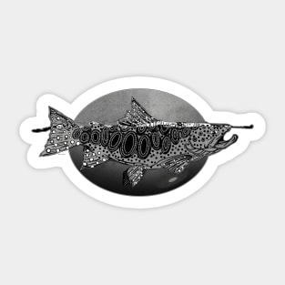 Graphic Trout Sticker